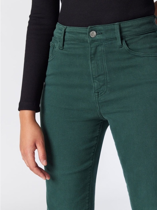 Mavi Denim - Mavi|’Barcelona’ High-Rise Dark Emerald Green Straight Leg Denim Jeans Sz 27/29L